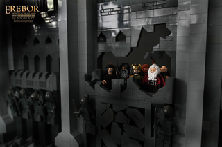Illustration for article titled The Gates of Lonely Mountain Made From 55,000 LEGO Pieces